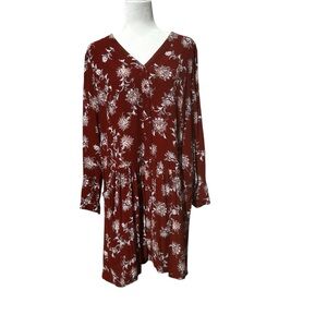 Garnet Hill dress Paisley floral Drop Waist Boho lagenlook women Size 12 casual